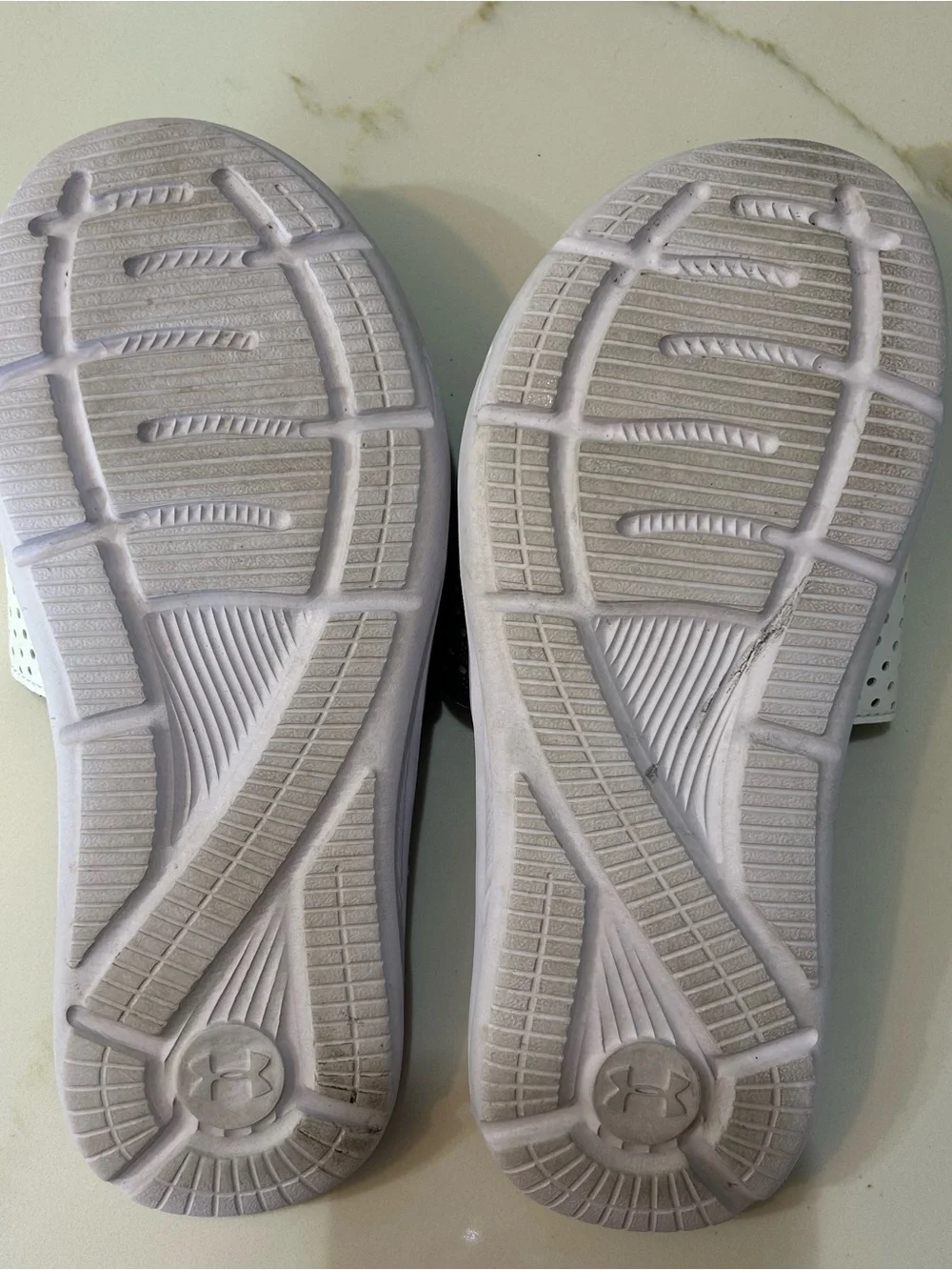 Under Armour Navy‎ and White Kids' Slide Sandals